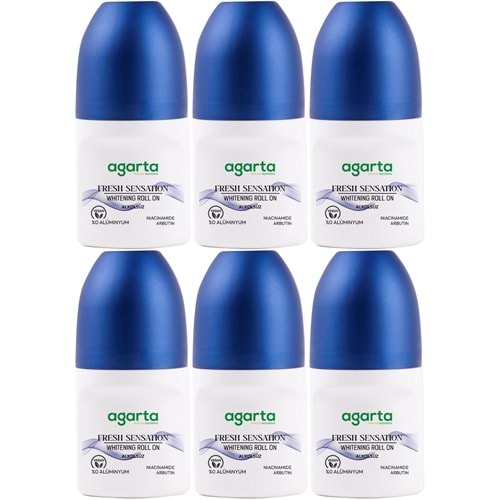 Agarta Roll-On Erkek 50 ML Fresh Sensatıon (24 Saat Etkili Ter Kokusu Önleyici) (6 Lı Set)