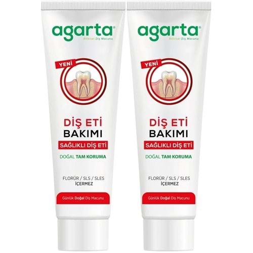 Agarta Doğal Tam koruma Diş Macunu 90 ML Diş Eti Bakımı & Plak Karşıtı (2 Li Set)