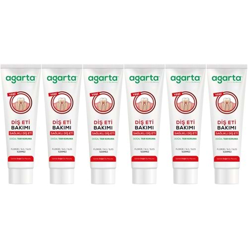 Agarta Doğal Tam koruma Diş Macunu 90 ML Diş Eti Bakımı & Plak Karşıtı (6 Lı Set)
