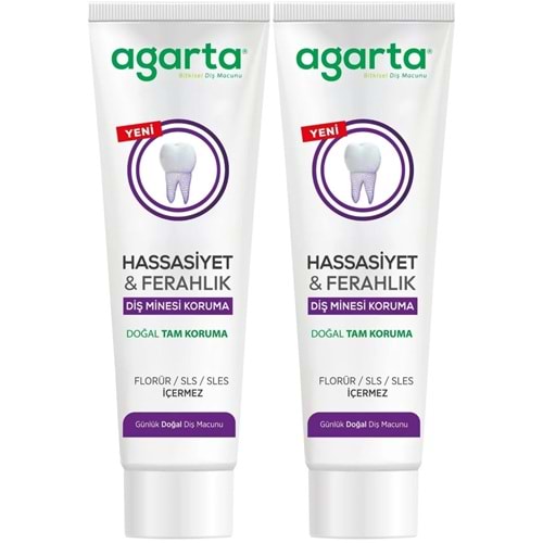 Agarta Doğal Tam koruma Diş Macunu 90 ML Hassasiyet & Ferahlık (2 Li Set)