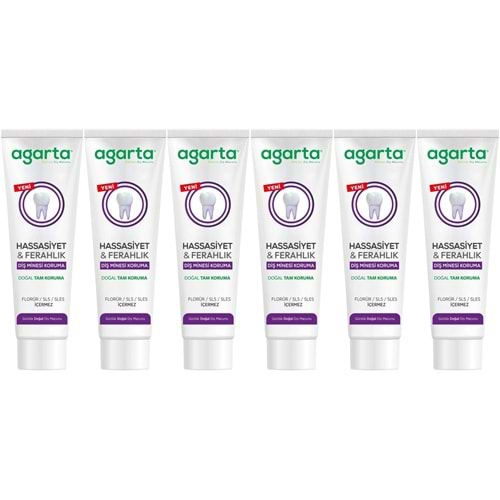 Agarta Doğal Tam koruma Diş Macunu 90 ML Hassasiyet & Ferahlık (6 Lı Set)
