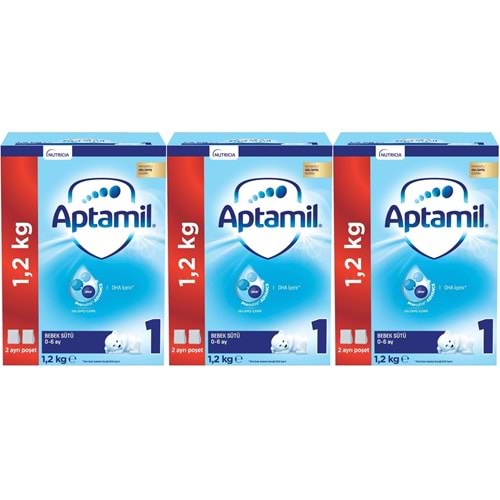 Nutrıcıa Aptamil 1200GR Bebek Sütü No:1 (0-6 Ay) (3 Lü Set)