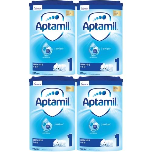 Nutrıcıa Aptamil 800GR Bebek Sütü No:1 (0-6 Ay) Doğumdan İtibaren (4 Lü Set)