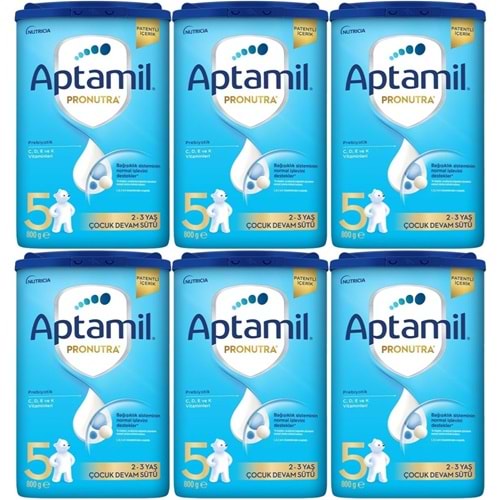 Nutrıcıa Aptamil Pronutra 800GR Devam Sütü No:5 (2-3 Yaş) (6 Lı Set)