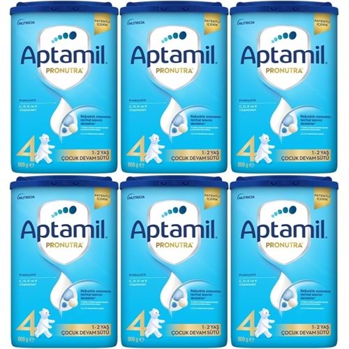 Nutrıcıa Aptamil Pronutra 800GR Devam Sütü No:4 (1-2 Yaş) (6 Lı Set)