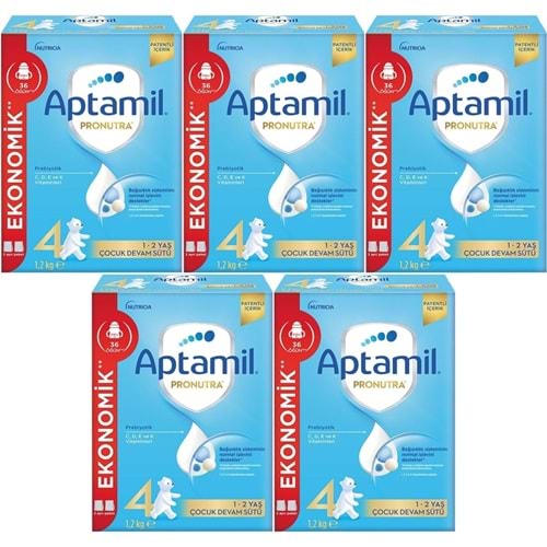 Nutrıcıa Aptamil Pronutra 1200GR Devam Sütü No:4 (1-2 Yaş) (5 Li Set)