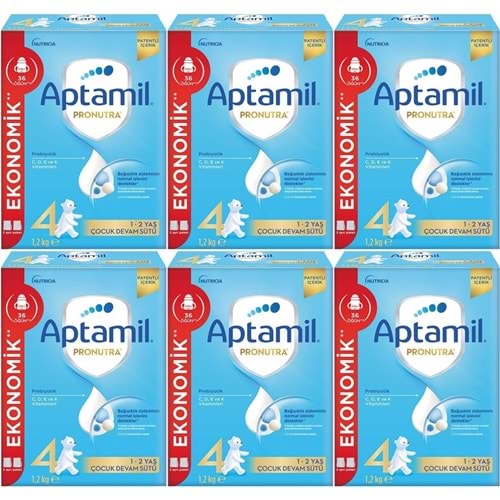 Nutrıcıa Aptamil Pronutra 1200GR Devam Sütü No:4 (1-2 Yaş) (6 Lı Set)