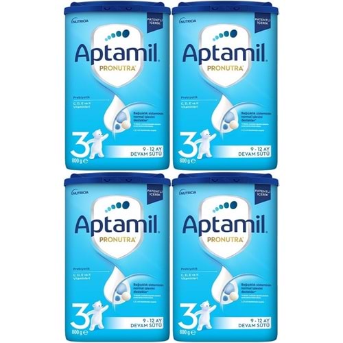 Nutrıcıa Aptamil Pronutra 800GR Devam Sütü No:3 (9-12 Ay) (4 Lü Set)