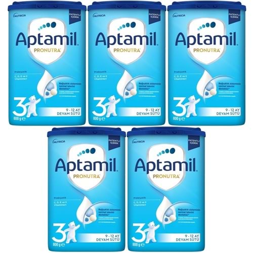 Nutrıcıa Aptamil Pronutra 800GR Devam Sütü No:3 (9-12 Ay) (5 Li Set)