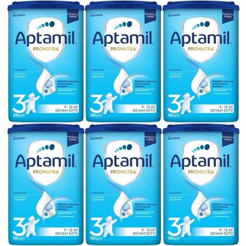Nutrıcıa Aptamil Pronutra 800GR Devam Sütü No:3 (9-12 Ay) (6 Lı Set)