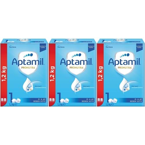 Nutrıcıa Aptamil Pronutra 1200GR Bebek Sütü No:1 (0-6 Ay) Yenidoğan Doğumdan itibaren (3 Lü Set)