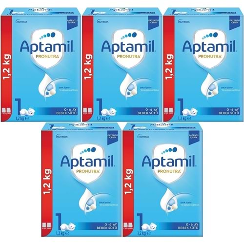 Nutrıcıa Aptamil Pronutra 1200GR Bebek Sütü No:1 (0-6 Ay) Yenidoğan Doğumdan itibaren (5 Li Set)