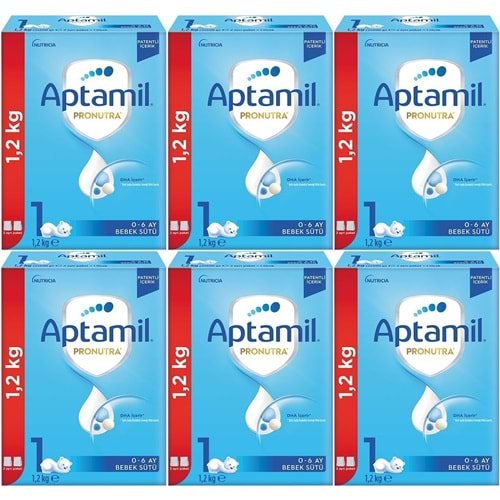 Nutrıcıa Aptamil Pronutra 1200GR Bebek Sütü No:1 (0-6 Ay) Yenidoğan Doğumdan itibaren (6 Lı Set)