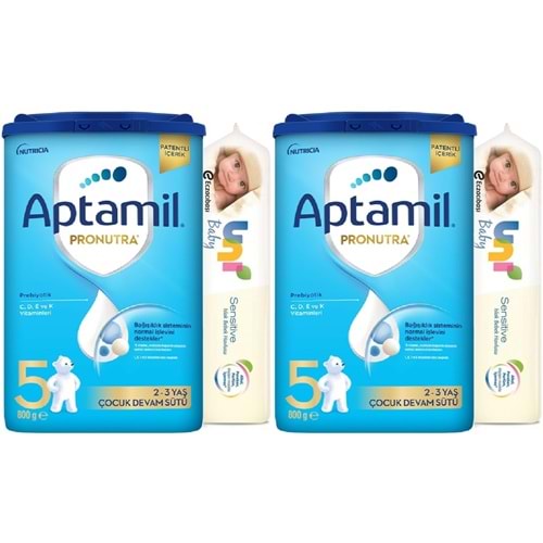 Nutrıcıa Aptamil Pronutra 800GR Devam Sütü No:5 (2-3 Yaş) + Islak Mendil Hediye (2 Li Set)
