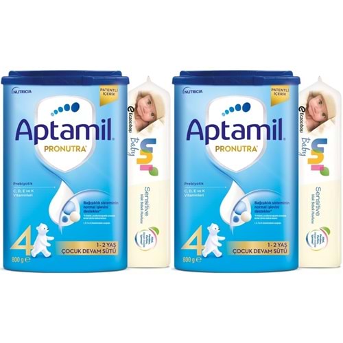 Nutrıcıa Aptamil Pronutra 800GR Devam Sütü No:4 (1-2 Yaş) + Islak Mendil Hediye (2 Li Set)