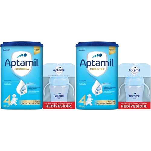 Nutrıcıa Aptamil Pronutra 800GR Devam Sütü No:4 (1-2 Yaş) + Suluk Hediye (2 Li Set)