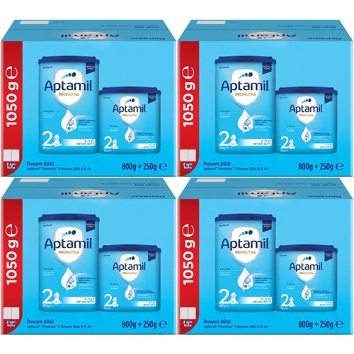 Nutrıcıa Aptamil Pronutra 1050GR (800+250GR) Devam Sütü No:2 (6-9 Ay) Avantaj Pk (4 Lü Set)