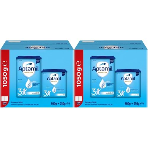 Nutrıcıa Aptamil Pronutra 1050GR (800+250GR) Devam Sütü No:3 (9-12 Ay) Avantaj Pk (2 Li Set)