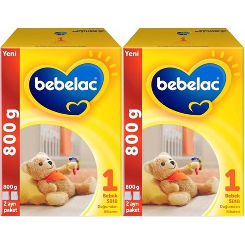 Bebelac 800GR Bebek Sütü No:1 (0-6 Ay) Doğumdan İtibaren (2 Li Set)