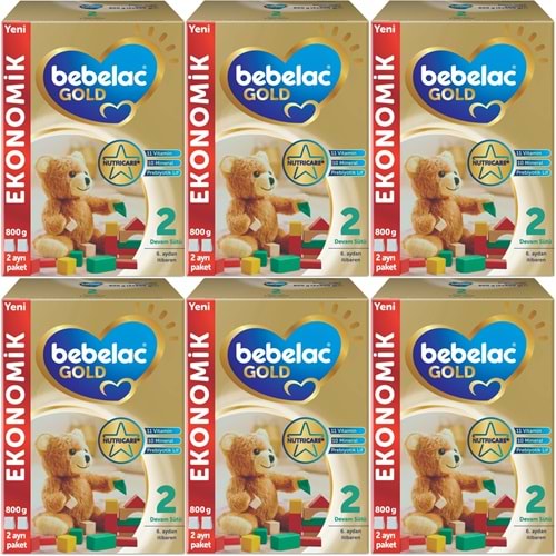Bebelac Gold 800GR No:2 Devam Sütü (6-9 Ay) (6 Lı Set)