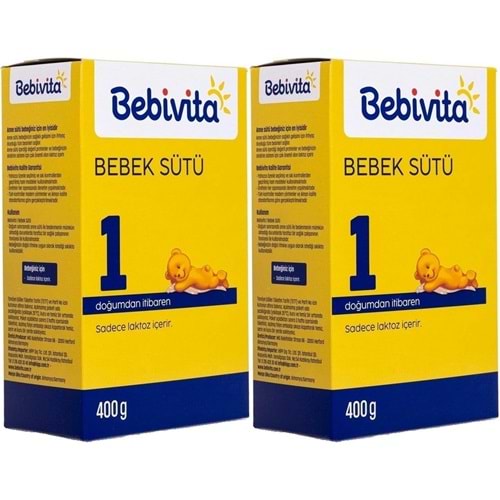 Bebivita Bebek Sütü 400GR No:1 (0-6 Ay) Doğumdan İtibaren (2 Li Set)