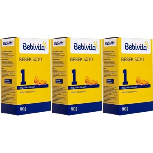 Bebivita Bebek Sütü 400GR No:1 (0-6 Ay) Doğumdan İtibaren (3 Lü Set)