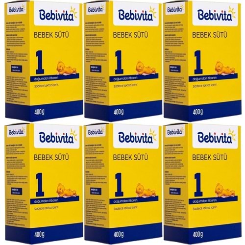 Bebivita Bebek Sütü 400GR No:1 (0-6 Ay) Doğumdan İtibaren (6 Lı Set)
