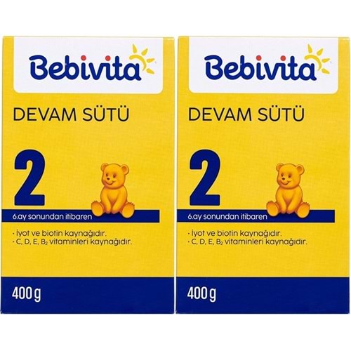 Bebivita Bebek Sütü 400GR No:2 (6-12 Ay) (2 Li Set)