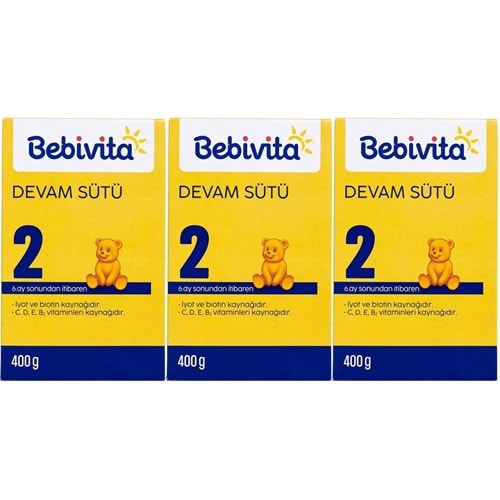Bebivita Bebek Sütü 400GR No:2 (6-12 Ay) (3 Lü Set)