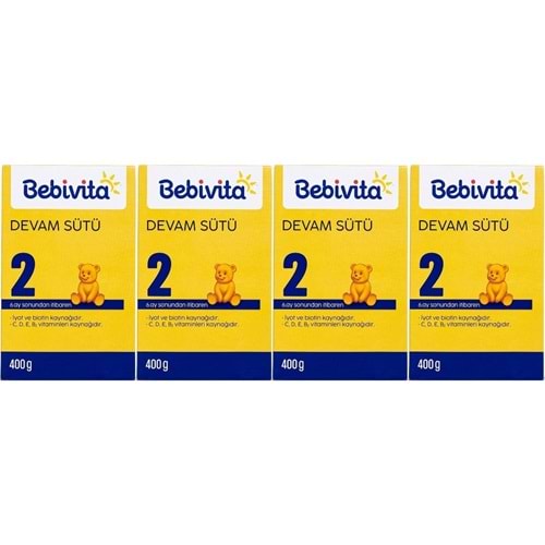 Bebivita Bebek Sütü 400GR No:2 (6-12 Ay) (4 Lü Set)