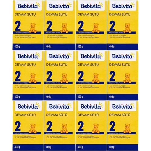 Bebivita Bebek Sütü 400GR No:2 (6-12 Ay) (12 Li Set)