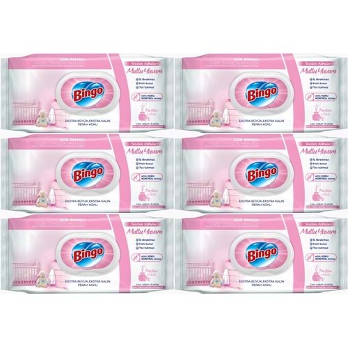 Bingo Clean Yüzey Temizlik Havlusu 96 Yaprak Sevilen Kokular Mutlu Yuvam (6 Lı Set) 576 Yaprak