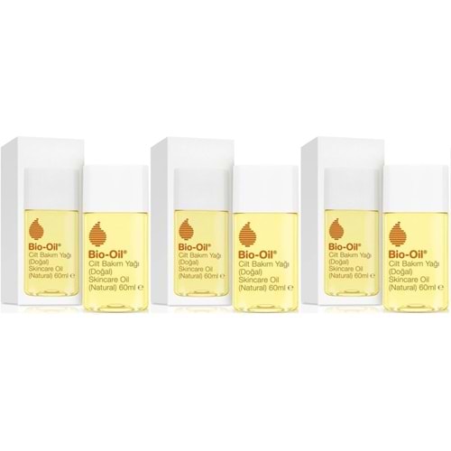Bio-Oil %100 Natural Çatlak Karşıtı & Leke Karşıtı Nemlendirici Doğal Cilt Bakım Yağı 60ML (3Lü Set)