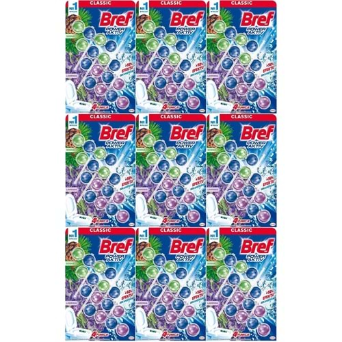 Bref Power Aktiv Klozet Bloğu Çam ve Lavanta Kokulu (36 Lı Set) (9PK*4)