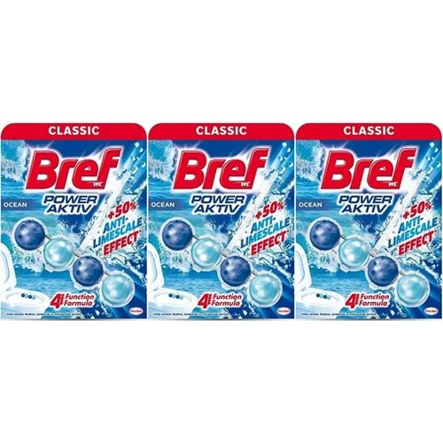 Bref Power Aktiv Klozet Bloğu Okyanus Kokulu (3 Lü Set) (3PK*1)