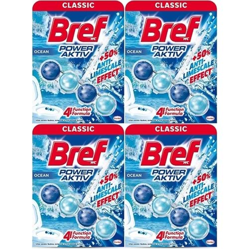 Bref Power Aktiv Klozet Bloğu Okyanus Kokulu (4 Lü Set) (4PK*1)