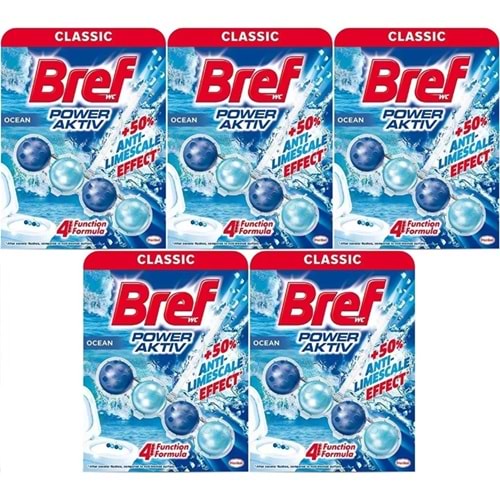 Bref Power Aktiv Klozet Bloğu Okyanus Kokulu (5 Li Set) (5PK*1)