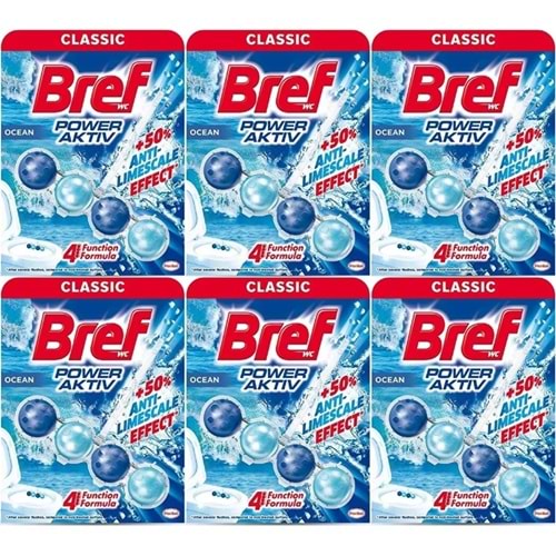 Bref Power Aktiv Klozet Bloğu Okyanus Kokulu (6 Lı Set) (6PK*1)