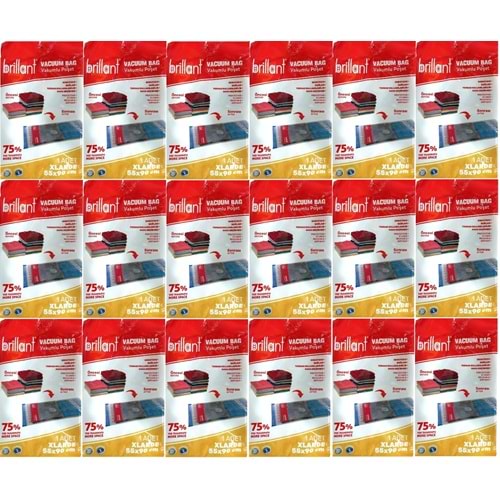Brillant Vakumlu Poşet/Hurç 55*90CM XLarge (İç Adet 1) (18 Li Set)