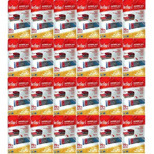 Brillant Vakumlu Poşet/Hurç 55*90CM XLarge (İç Adet 1) (24 Lü Set)