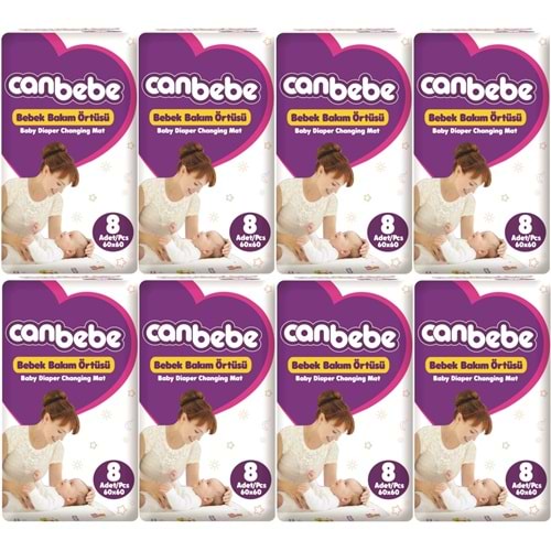 Canbebe Bebek Bakım Örtüsü Alt Açma 64 Adet (8Pk*8)