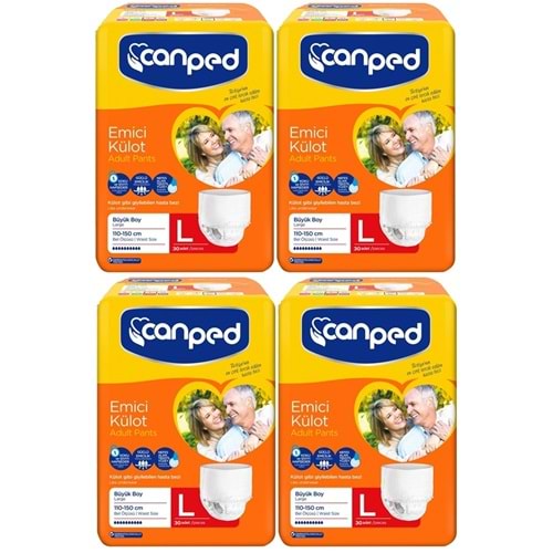 Canped Emici Külot Hasta Yetişkin Bezi L - Büyük - Large 120 Adet