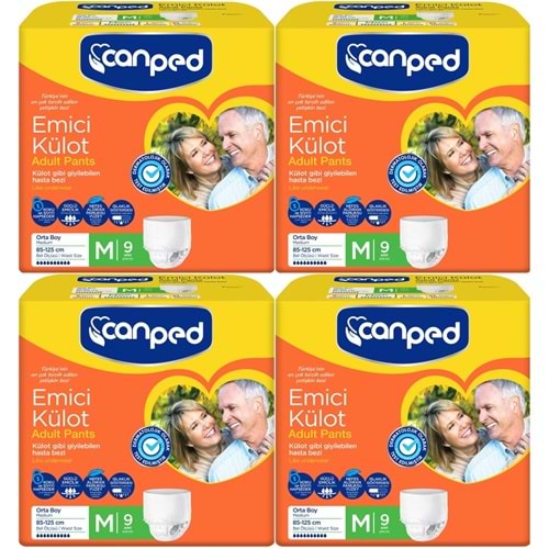 Canped Emici Külot Hasta Bezi M - Orta 36 Adet (4PK*9)