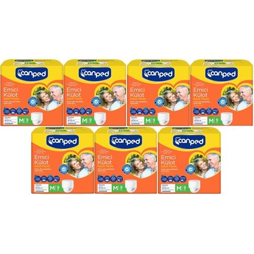 Canped Emici Külot Hasta Bezi M - Orta 63 Adet (7PK*9)