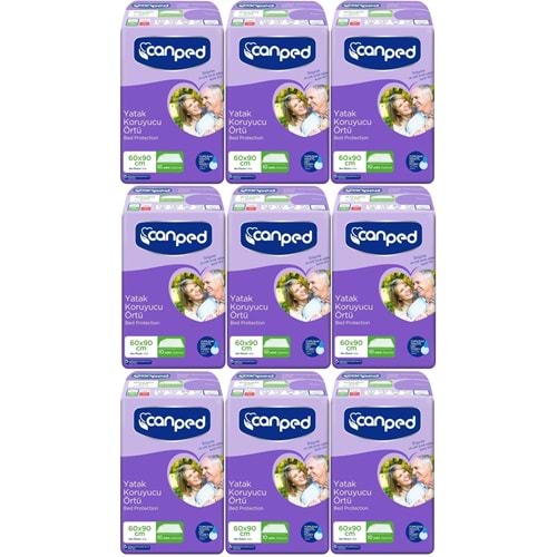 Canped Hasta Yatak Koruyucu Örtü 60*90CM 90 Adet (9PK*10)