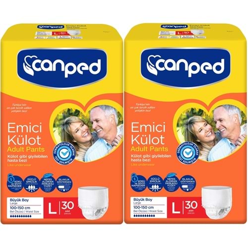 Canped Emici Külot Hasta Bezi L - Large - Büyük 60 Adet Büyük (2PK*30)