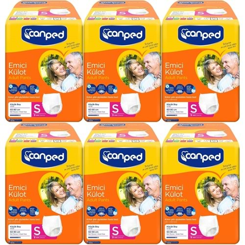 Canped Emici Külot Hasta Bezi S-Küçük Small 54 Adet (6PK*9)