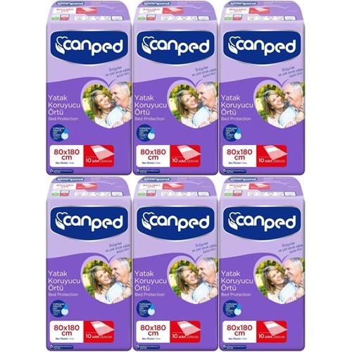 Canped Hasta Yatak Koruyucu Örtü Extra 80*180CM (XL) 60 Adet (6PK*10)