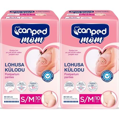 Canped Mom Lohusa Külodu - Külot Bez S - Small - Küçük / M - Medium - Orta 20 Adet (2PK*10)