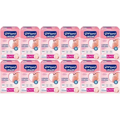 Canped Mom Lohusa Külodu - Külot Bez S - Small - Küçük / M - Medium - Orta 120 Adet (12PK*10)